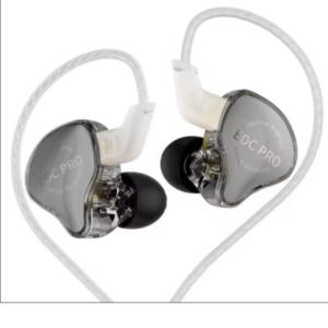AURICULAR KZ EDC PRO GRIS CABLE PLATA SIN MICROFONO