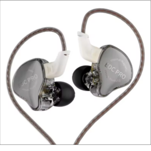 AURICULAR KZ EDC PRO GRIS CABLE OFC COBRE SIN MICROFONO