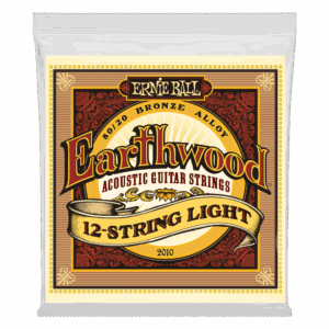 CUERDAS ERNIE BALL EARTHWOOD 80/20 BRONCE LIGHT P02010 (9-42) 12 CUERDAS PARA GUITARRA ACUSTICA TIPO FOLK