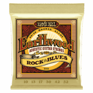 CUERDAS ERNIE BALL EARTHWOOD 80/20 BRONCE ROCK AND BLUES P02008 (10-52) PARA GUITARRA ACUSTICA TIPO FOLK