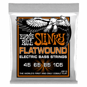 CUERDAS ERNIE BALL HYBRID SLINKY FLAT WOUND COBALT P02813 (45-105) PARA BAJO ELECTTRICO 4 CUERDAS