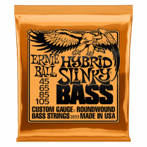 CUERDAS ERNIE BALL HYBRID SLINKY NICKEL WOUND P02833 (45-105) PARA BAJO ELECTRICO 4 CUERDAS