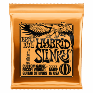 CUERDAS ERNIE BALL HYBRID SLINKY NICKEL WOUND P02222 (9-46) PARA GUITARRA ELECTRICA
