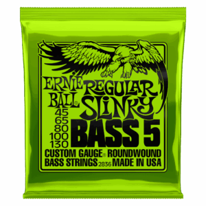 CUERDAS ERNIE BALL REGULAR SLINKY NICKEL WOUND P02836 (45-130) PARA BAJO ELECTRICO 5 CUERDAS