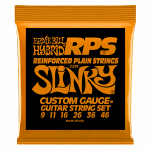 CUERDAS ERNIE BALL HYBRID SLINKY RPS P02241 ENTORCHADAS EN NICKEL PARA GUITARRA ELECTRICA CALIBRE 9-46