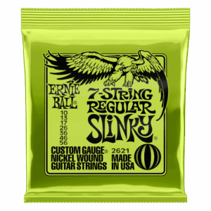 CUERDAS ERNIE BALL REGULAR SLINKY P02621 NICKEL WOUND PARA GUITARRA ELECTRICA 7 CUERDAS CALIBRE 10-56