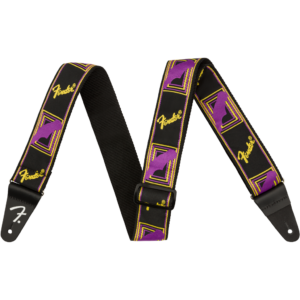 CORREA FENDER PARA GUITARRA MONOGRAMA NEON MORADO/AMARILLO MOD0990681306
